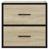 vidaXL Wall-mounted Bedside Cabinet Set of 2 Sonoma oak