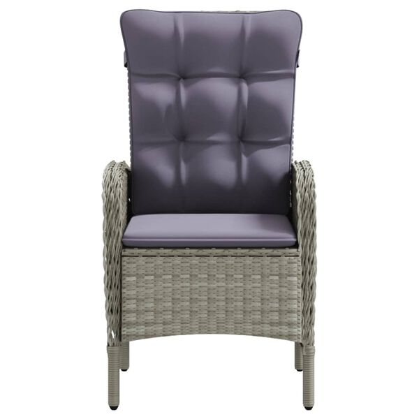 vidaXL Garden Dining Set Grey and Black PE Rattan Large Ergonomic