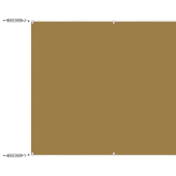 vidaXL Vertical Awning Beige Oxford fabric (100% polyester)