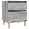 vidaXL Bedside Cabinet Set of 2 Grey Sonoma