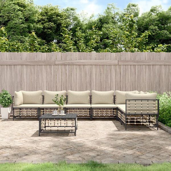 vidaXL Garden Lounge Set Anthracite