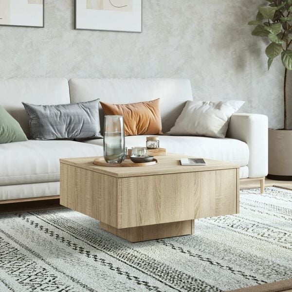 vidaXL Coffee Table Sonoma Oak Engineered Wood Medium Durable