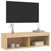 vidaXL TV Stand with LED Lights Sonoma Oak 39.4"x11.8"x11.8"