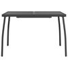 vidaXL Garden Dining Set Anthracite Metal mesh 7 piece set Foldable