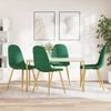 vidaXL Dining Chairs 4 pcs Dark Green Velvet