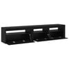 vidaXL TV Cabinet 2 pcs Black Oak 76.77 x 13.78 x 15.75 in