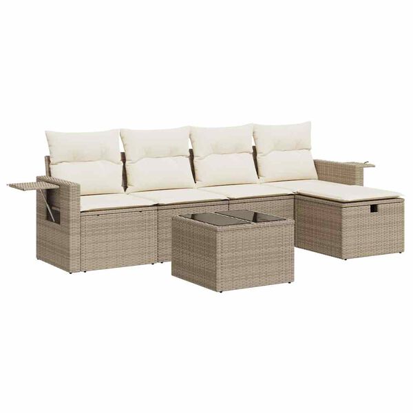 vidaXL Garden Sofa Set Beige