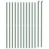 vidaXL Chain Link Fence with Flange Green 7.2x82.0'