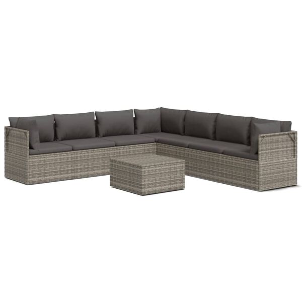 vidaXL Garden Lounge Set Grey, Dark Grey