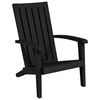 vidaXL Garden Adirondack Chair Set of 2 Black Polypropylene Standard