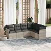vidaXL Garden Sofa Set Light Grey PE rattan Modular Garden Sofa Set