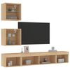 vidaXL 5 Piece TV Wall Units with LED Sonoma Oak Engineered Wood