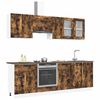 vidaXL Kitchen Cabinet Set Lyon 8 pcs Smoked oak 240 x 46 x 81.5 cm