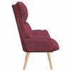vidaXL Armchair Wine Red 27.17 x 29.13 x 36.61 in Fabric