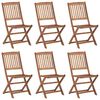 vidaXL Garden Chair Set of 6 Beige, Brown