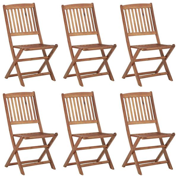 vidaXL Garden Chair Set of 6 Beige, Brown