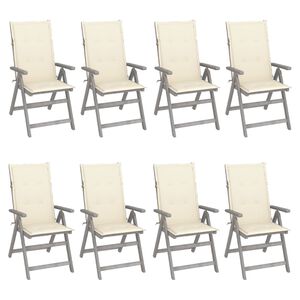 vidaXL Garden Chair Set of 8 Grey