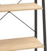 vidaXL Standing Shelf Light Brown and Black Engineered wood and Steel