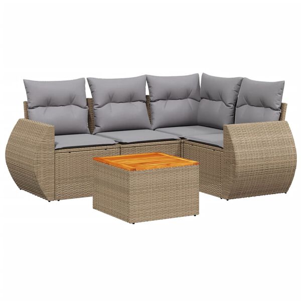 vidaXL Garden Sofa Set Beige