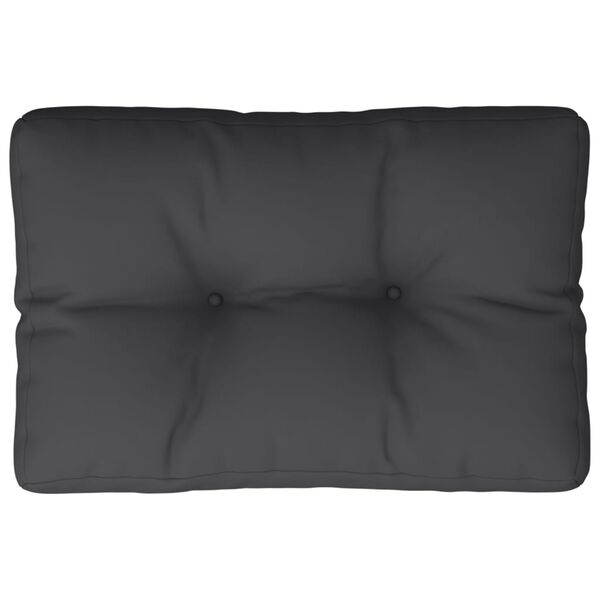 vidaXL Pallet Cushion Black 100% Polyester 19.7x15.7x4.7 in UV-resistant