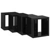 vidaXL Cube Shelf Set of 4 High gloss black Engineered wood