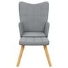 vidaXL Relaxing Chair With Stool Light Gray