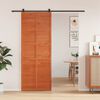 vidaXL Barn Door Wax Brown 31.5x81.9" Solid Wood Pine