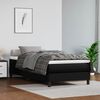 vidaXL Bed Frame Black Faux leather, plywood Twin XL Sturdy Bed Frame