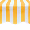 vidaXL Awning Orange and white Polyester with PU coating Large