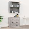 vidaXL Wall Cabinet Grey Sonoma Engineered wood