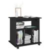 vidaXL Storage Cabinet Black Engineered Wood Medium Storage Cabinet
