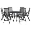 vidaXL Garden Chair Set Anthracite Powder-coated steel One size Foldable