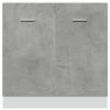vidaXL Sink Bottom Cabinet Concrete Grey Engineered Wood 31.5x18.1x32.1 in