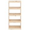 vidaXL Book Cabinet Natural pine Solid Pine Wood Medium Book Cabinet
