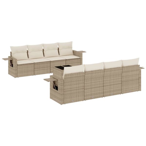 vidaXL Garden Sofa Set Beige, Cream White