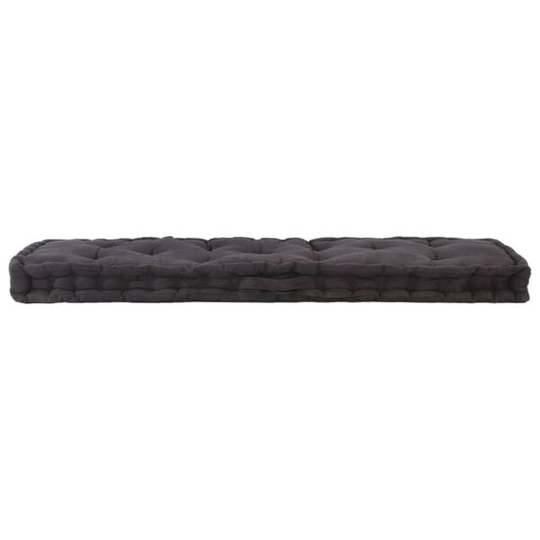vidaXL Pallet Cushion Black 100% cotton with cotton mix filling Medium