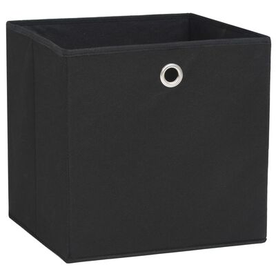 vidaXL Storage Boxes 4 pcs Non-woven Fabric 12.6"x12.6"x12.6" Black