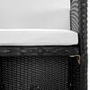 vidaXL Outdoor Dining Set Black and Cream White