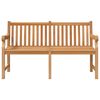 vidaXL Garden Bench Light Brown Solid Teak Wood Extra Heavy Durable