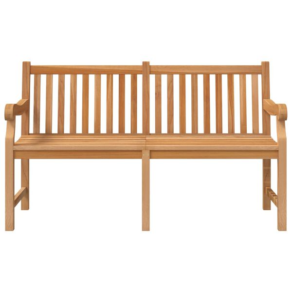 vidaXL Garden Bench Light Brown Solid Teak Wood Extra Heavy Durable