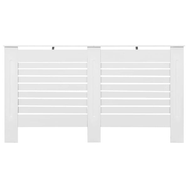 vidaXL Radiator Cover White 59.8"x7.5"x32.1" MDF