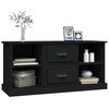 vidaXL TV Cabinet Black Engineered Wood Medium TV Cabinet Rectangular