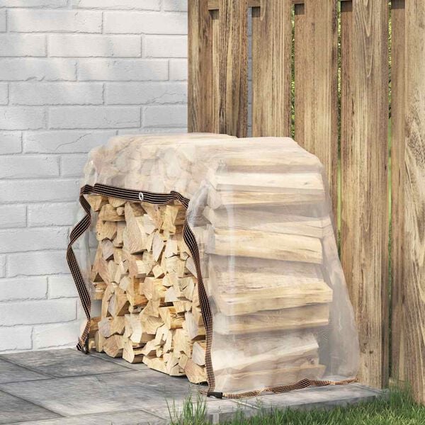 vidaXL Clear Tarpaulin with Eyelets 3.3x6.6' PVC