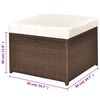 vidaXL Outdoor Furniture Set Brown, Cream White