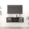 vidaXL Wall Shelf Black 40.2x11.8x11.4" Engineered Wood
