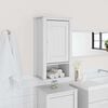 vidaXL Bathroom Wall Cabinet White Solid pine wood, engineered wood, metal