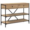vidaXL Console Table with Drawer Brown 39.37 x 13.58 x 29.53 in Wood