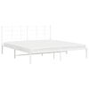 vidaXL Bed Frame White Steel Super King Bed Frame Rectangular Modern