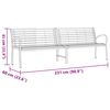 vidaXL Patio Bench Brown 90.9" Wood and Powder-coated Steel