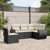 vidaXL Garden Sofa Set Black
